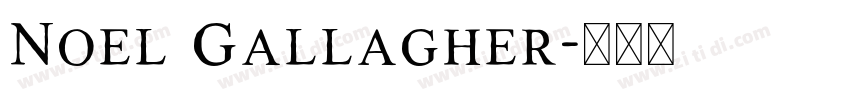 Noel Gallagher字体转换